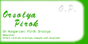 orsolya pirok business card